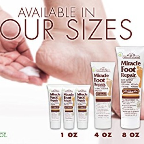 Miracle Foot Repair Cream 8 ounce tube with 60% UltraAloe PLUS Mi...
