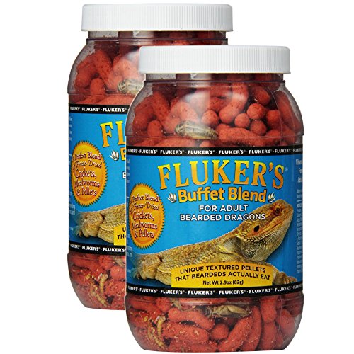 Flukers Buffet Blend Adult Bearded Dragon Formula, 2.9 Ounce Pa...