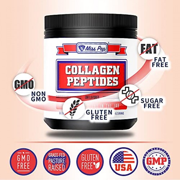 Collagen Peptides Protein Powder Unflavored for Anti- Aging, Hair...