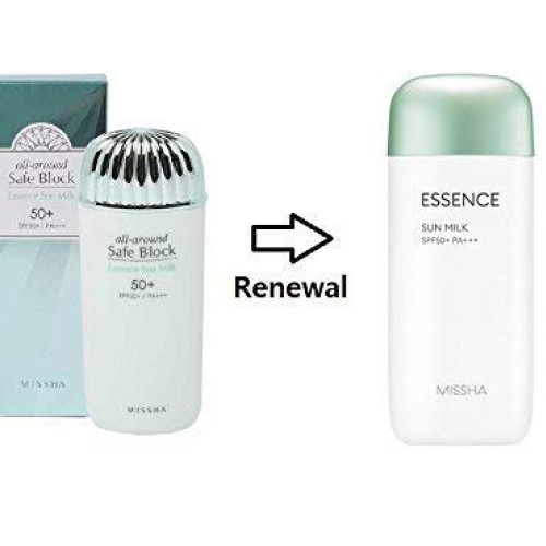 MISSHA All Around Safe Block Essence Sun Milk 2.37 Oz/70Ml + Solt...