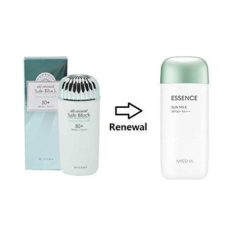 MISSHA All Around Safe Block Essence Sun Milk 2.37 Oz/70Ml + Solt...