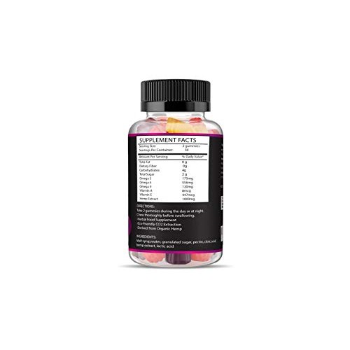 Hemp Gummies Premium 30000 High Potency - Fruity Gummy Bear with ...