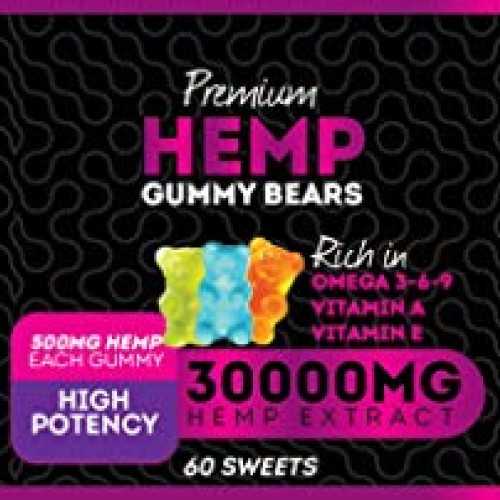 Hemp Gummies Premium 30000 High Potency - Fruity Gummy Bear with ...
