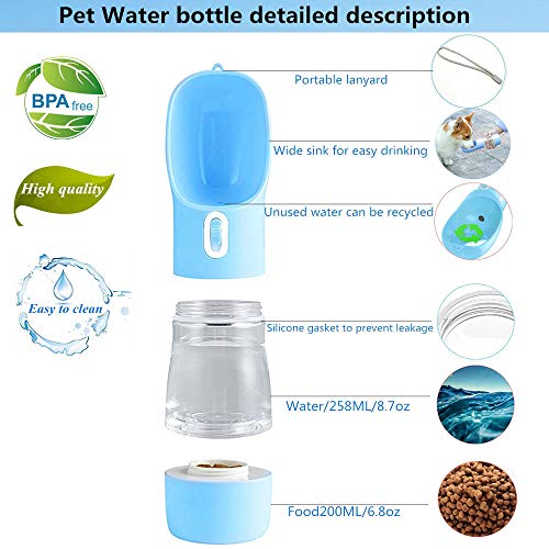 MJuAn Dog Water Bottle for Walking，Dog Travel Water Bottle，port...