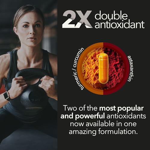 Mobisyn Organic Turmeric Supplement 1500mg, Triple Strength Astax...