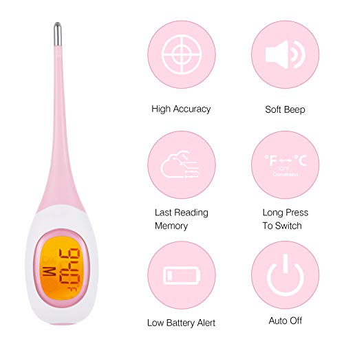 Digital Baby Thermometer Fever Thermometer for Adults Babies Accu...