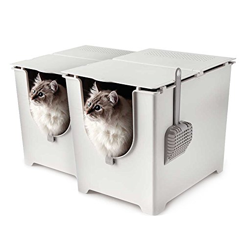 Modkat Flip Litter Box with Scoop and Reusable Liner, 2-Pack