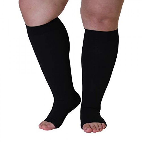 3XL Made in USA Mojo Opaque Plus Size Compression Socks Knee-Hi 2...