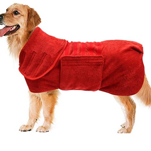 Morezi Pet Towel Microfibre Dog Bath Robe Anxiety Relief Jacket V...