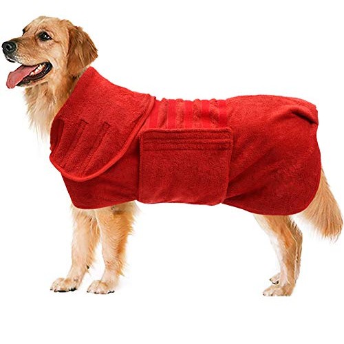 Morezi Pet Towel Microfibre Dog Bath Robe Anxiety Relief Jacket V...