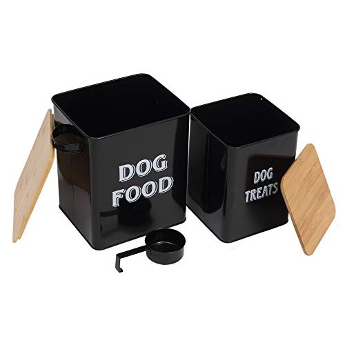 Pet Food and Treats Containers Set with Scoop for Cats or Dogs - ...