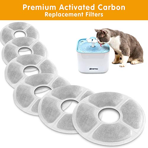 Carbon Replacement Filters for Pet Fountain - 6 Packs Concentrate...