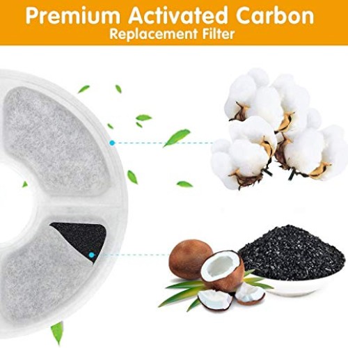 MOSPRO Carbon Replacement Filters for Pet Fountain- 8 Pack Premiu...