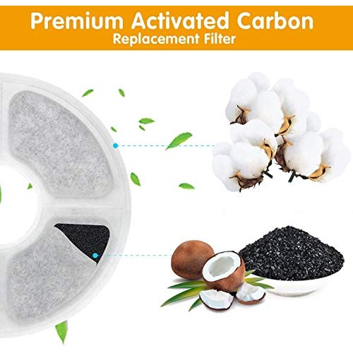 MOSPRO Carbon Replacement Filters for Pet Fountain- 8 Pack Premiu...