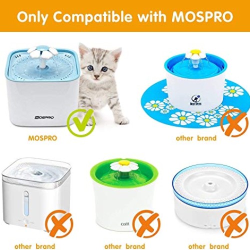 MOSPRO Carbon Replacement Filters for Pet Fountain- 8 Pack Premiu...