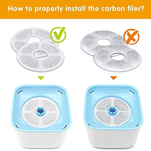 MOSPRO Carbon Replacement Filters for Pet Fountain- 8 Pack Premiu...