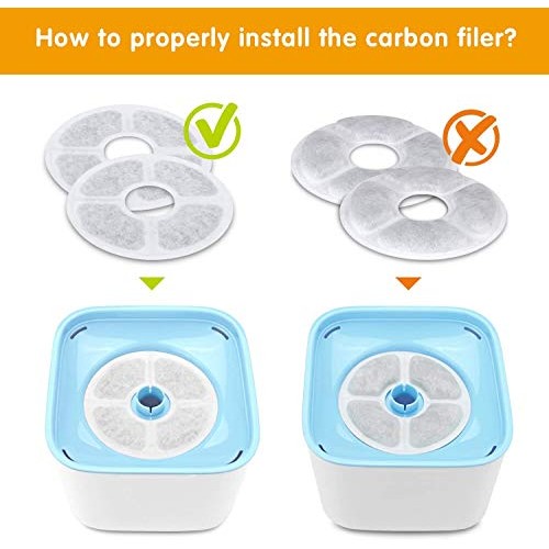 MOSPRO Carbon Replacement Filters for Pet Fountain- 8 Pack Premiu...