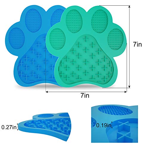 Lick Mat for Dogs & Cats, MOUNTDOG 2 Pack Pet Licking Mat for Bor...