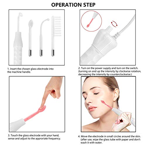 High Frequency Facial Wand, MQ Portable Handheld Electrode High F...
