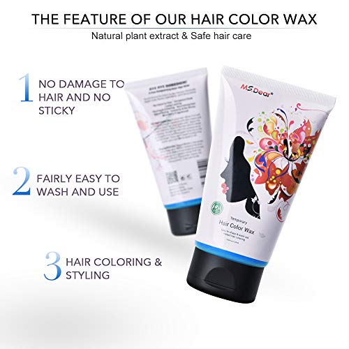 Fun Temperary Hair Color Wax Wash Out Hair Color Hair Dye Wax Sty...