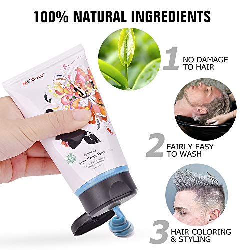 Unisex Temporary Modeling Hair Color Wax, Instant Hairstyle Mud C...