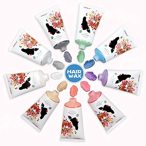 Unisex Temporary Modeling Hair Color Wax, Instant Hairstyle Mud C...