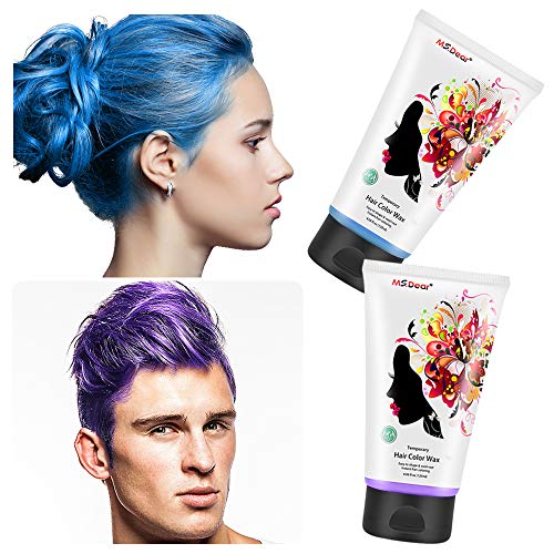 Unisex Temporary Modeling Hair Color Wax, Instant Hairstyle Mud C...