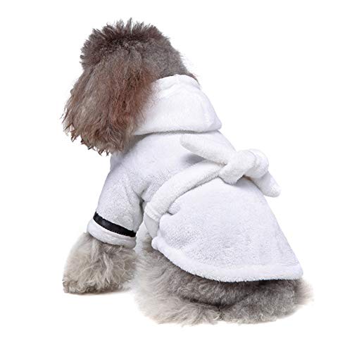 MSKJ Pet Pajama with Hood Thickened Luxury Soft Cotton Hooded Bat...