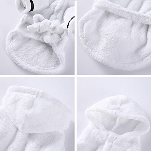 MSKJ Pet Pajama with Hood Thickened Luxury Soft Cotton Hooded Bat...