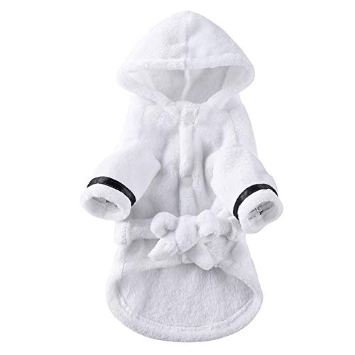 MSKJ Pet Pajama with Hood Thickened Luxury Soft Cotton Hooded Bat...