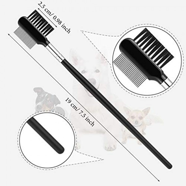 6 Pieces Tear Stain Remover Comb Double-sided Dog Eye Comb Brush ...