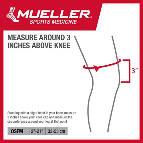 Mueller Sports Medicine Adjustable Hinged Knee Brace, Black/Gray,...