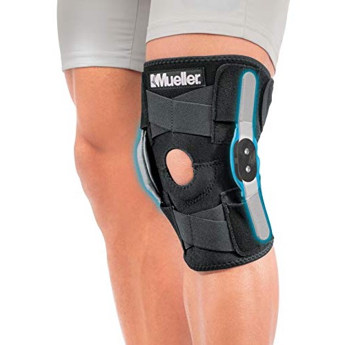 Mueller Sports Medicine Adjustable Hinged Knee Brace, Black/Gray,...