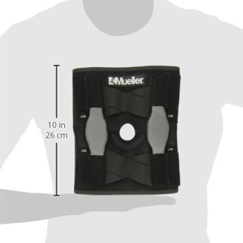 Mueller Sports Medicine Adjustable Hinged Knee Brace, Black/Gray,...