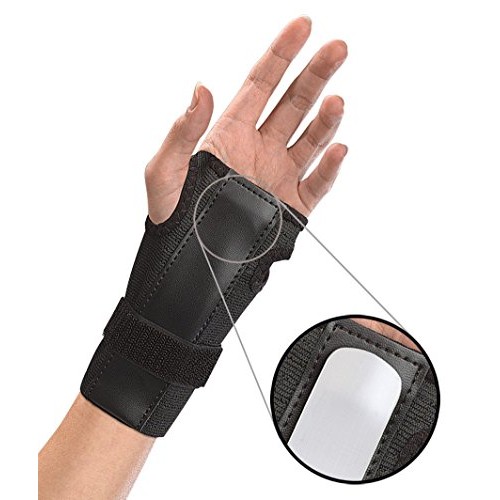 Wrist brace w/splint, black, osfm ea