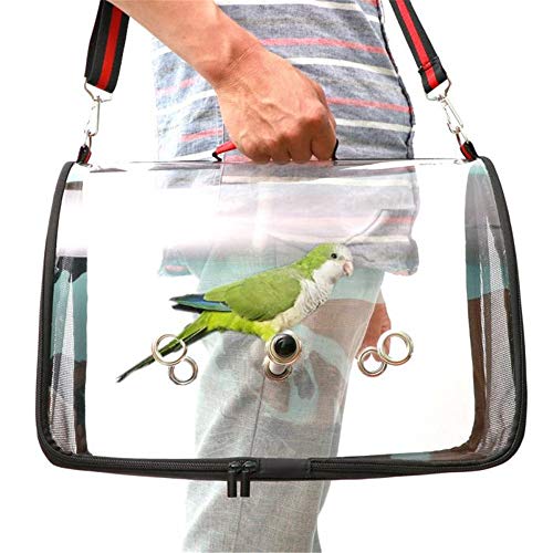 MUMAX Bird Parrot Travel Carrier Handbag Carrying Bag with Wooden...