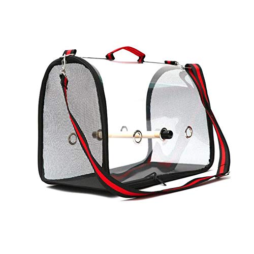 MUMAX Bird Parrot Travel Carrier Handbag Carrying Bag with Wooden...