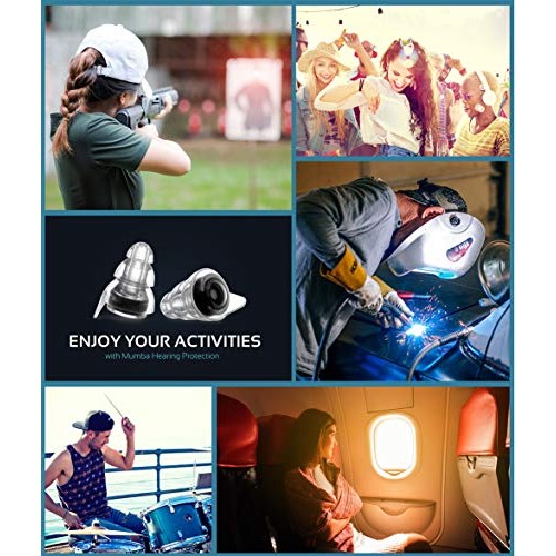 High Fidelity Concert Earplugs, Reusable Musicians Ear Plugs, 24d...