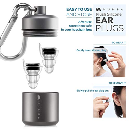 High Fidelity Concert Earplugs, Reusable Musicians Ear Plugs, 24d...