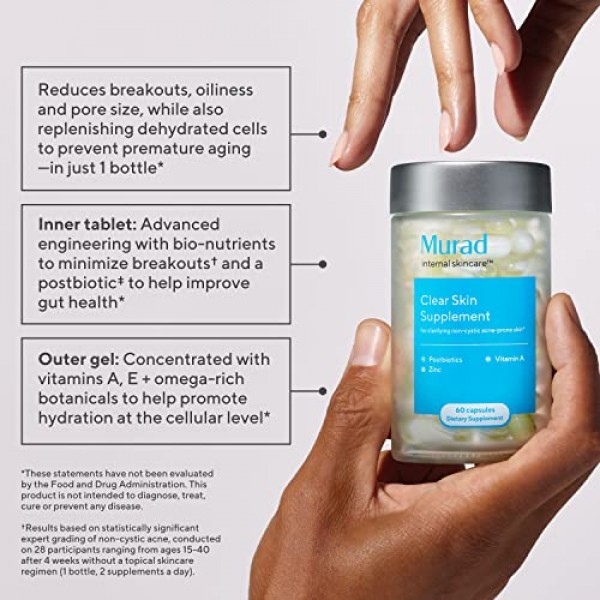 Murad Clear Skin Supplement – Biotin, Zinc and Vitamin A Beauty S...