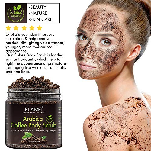 Natural Coffee Scrub with Organic Coffee Body Scrub, Best Acne, A...