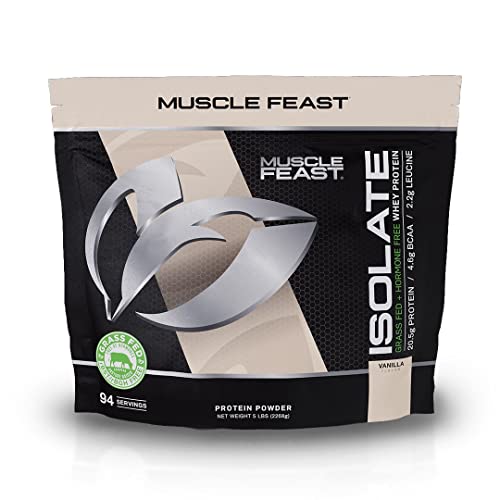 Muscle Feast Grass-Fed Whey Protein Isolate, All Natural Hormone ...