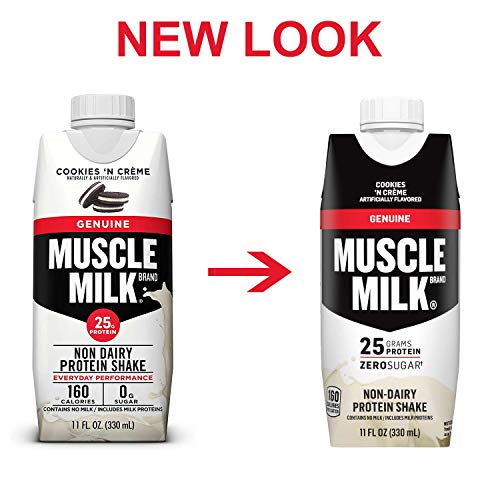 Muscle Milk Genuine Protein Shake, Cookies N Crème, 25g Protein,...