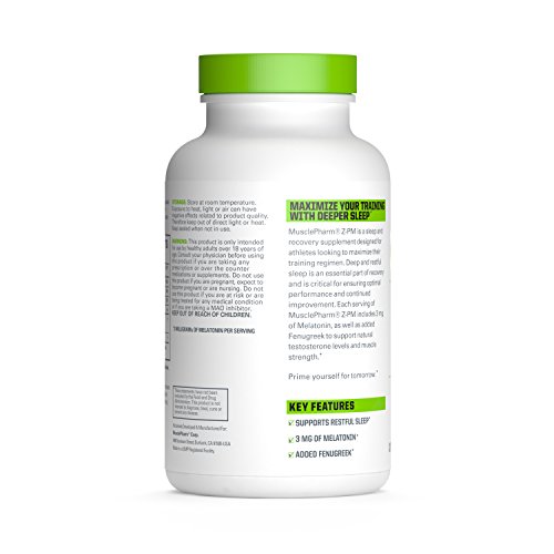 MusclePharm Essentials Z-PM Capsules, Natural Sleep-Support Suppl...