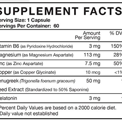 MusclePharm Essentials Z-PM Capsules, Natural Sleep-Support Suppl...