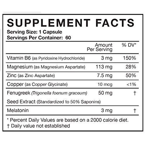 MusclePharm Essentials Z-PM Capsules, Natural Sleep-Support Suppl...