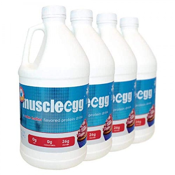 4 Half-Gallons Cake Batter MuscleEgg Liquid Egg Whites Cage-Free
