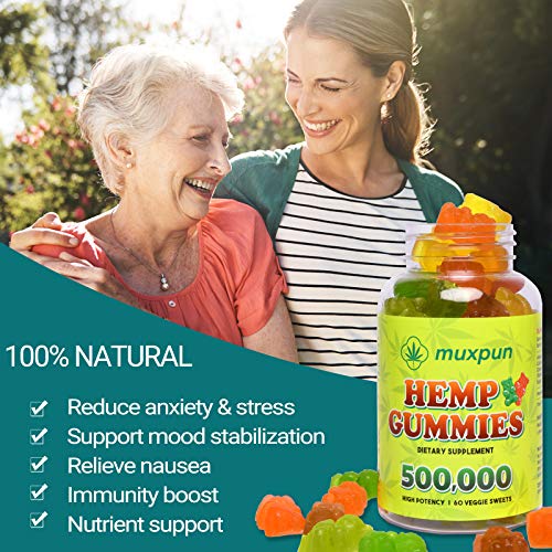Vegan Ηēmp Gummiēs 500,000, MUXPUN Organic Hēmp Gummy Bears for P...