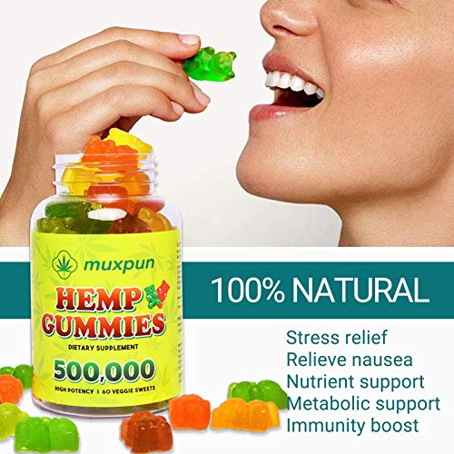 Vegan Ηēmp Gummiēs 500,000, MUXPUN Organic Hēmp Gummy Bears for P...