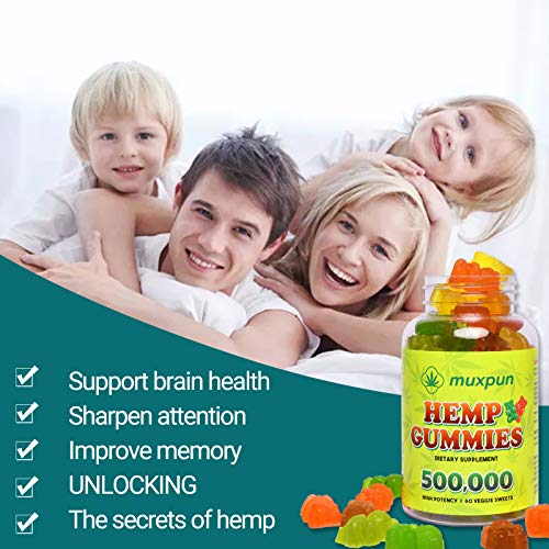 Vegan Ηēmp Gummiēs 500,000, MUXPUN Organic Hēmp Gummy Bears for P...